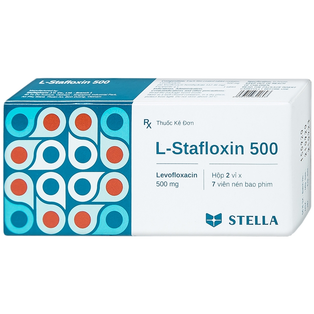 Hình ảnh Thuốc L-Stafloxin 500 Stella điều trị nhiễm khuẩn (2 vỉ x 7 viên)