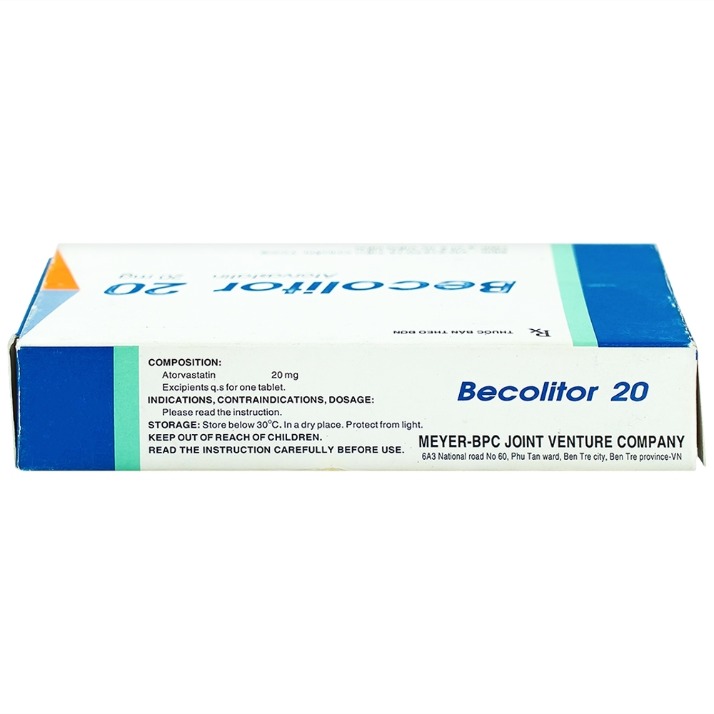 Hình ảnh Thuốc Becolitor 20mg Meyer-BPC điều trị tăng cholesterol toàn phần, LDL-cholesterol (30 viên)
