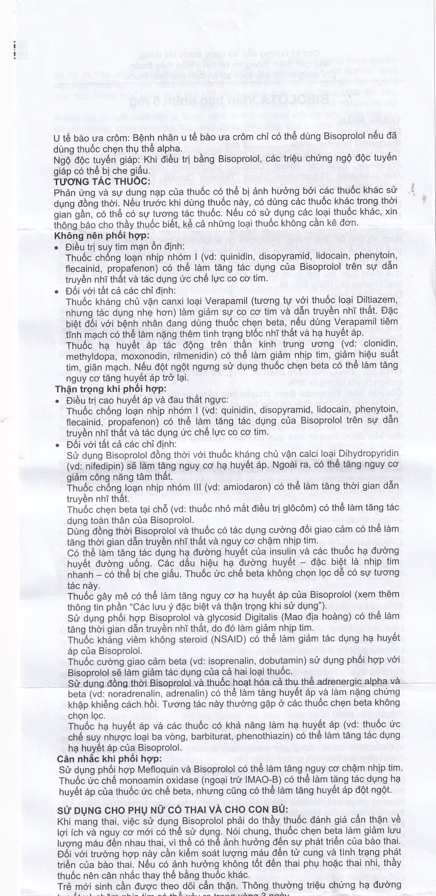 Hình ảnh Thuốc Bisolota 5mg điều trị cao huyết áp (10 vỉ x 10 viên)