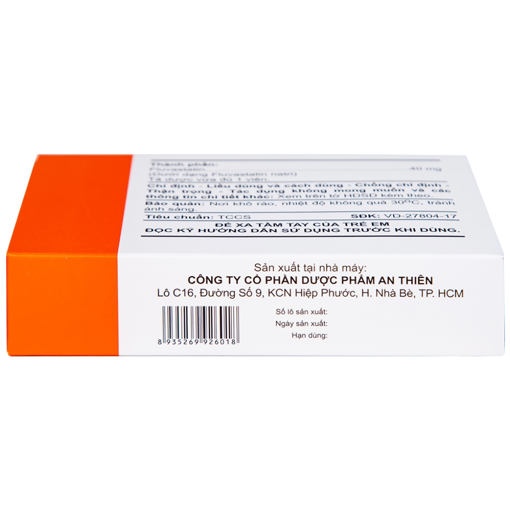 Hình ảnh Thuốc Autifan 40 An Thiên điều trị rối loạn lipid huyết (3 vỉ x 10 viên)