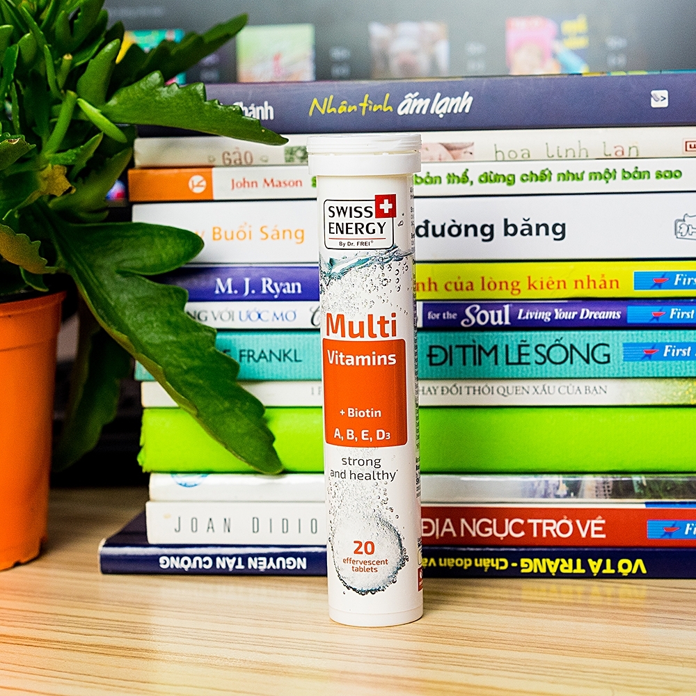 Hình ảnh Viên sủi Multi Vitamins Biotin A, B, E, D3 Swiss Energy hỗ trợ khả năng đề kháng của cơ thể (20 viên)