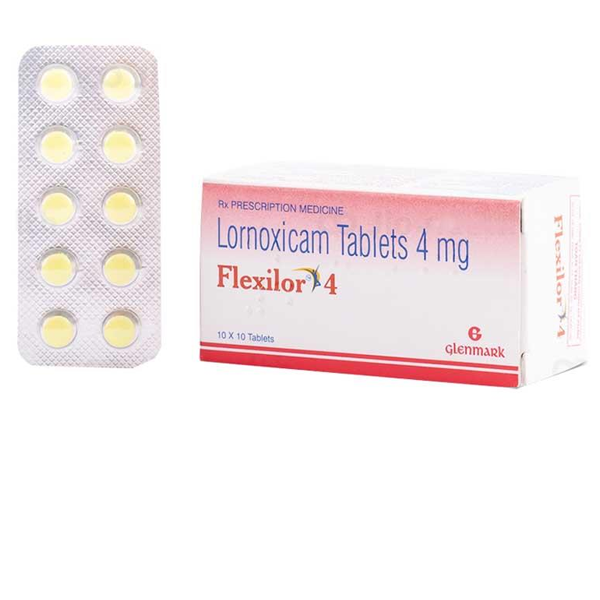 Hình ảnh Thuốc Flexilor 4mg Glenmark điều trị viêm xương khớp, viêm khớp dạng thấp (10 vỉ x 10 viên)