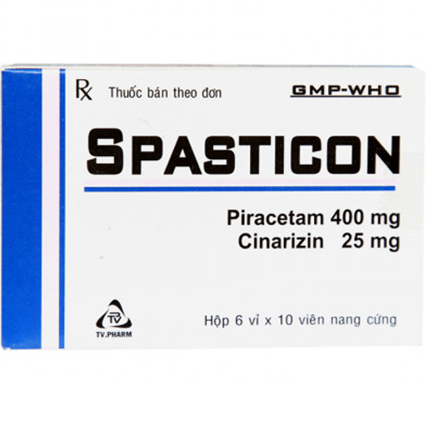 Hình ảnh Thuốc Spasticon TV.Pharm điều trị bệnh não do chấn thương (6 vỉ x 10 viên)