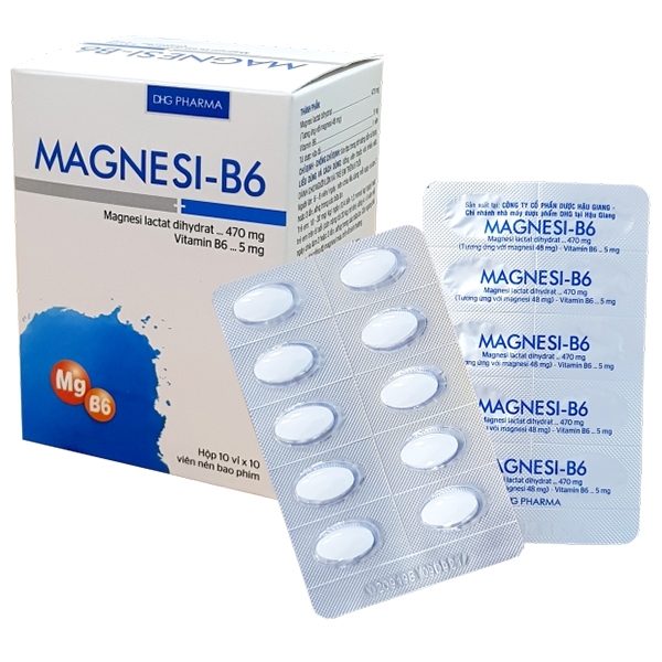 Hình ảnh Viên nén Magnesi-B6 DHG Pharma giảm các triệu chứng thiếu hụt magnesi, nôn mửa, khó chịu (10 vỉ x 10 viên)
