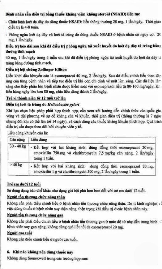 Hình ảnh Thuốc Somexwell-40mg Micro điều trị trào ngược dạ dày (3 vỉ x 10 viên)