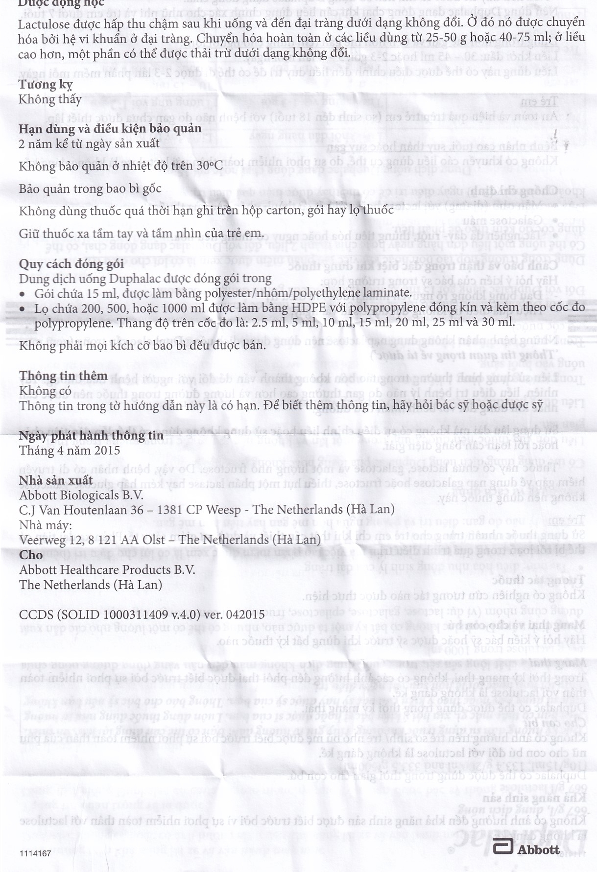 Hình ảnh Siro Duphalac Abbott điều trị táo bón (200ml)