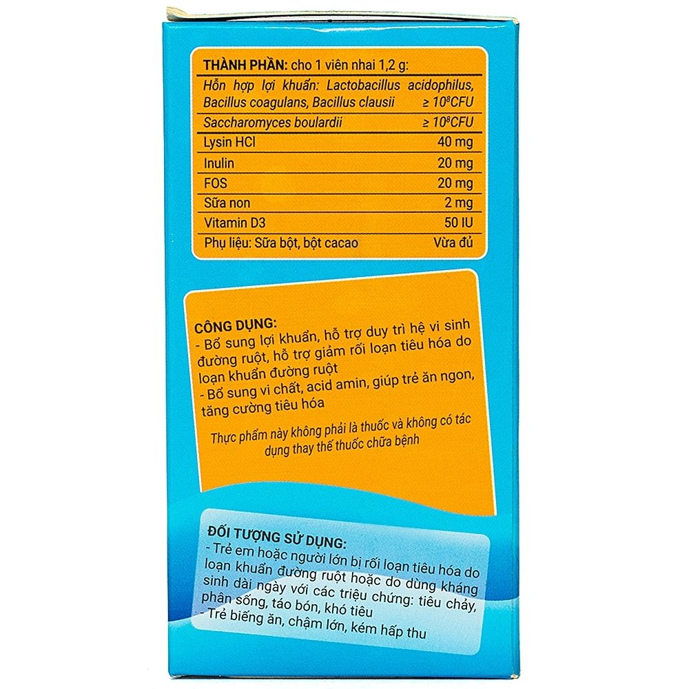 Hình ảnh Viên nhai Bio-Acimin Chew Gia Nguyễn giúp bổ sung lợi khuẩn và vi chất (60 viên)