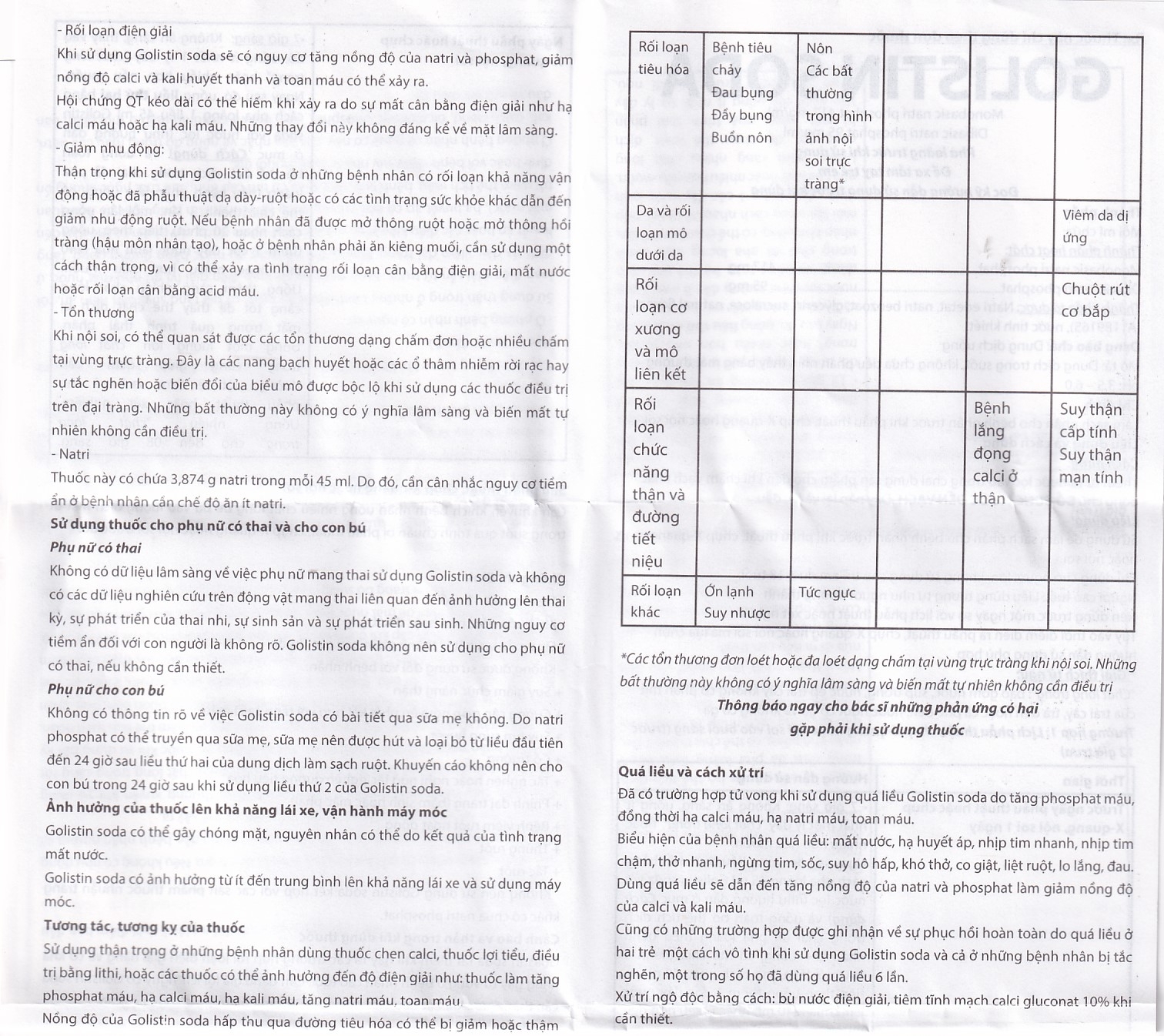 Hình ảnh Dung dịch Golistin-Soda CPC1 làm sạch phân trước khi phẫu thuật, chụp X-quang, nội soi (45ml)