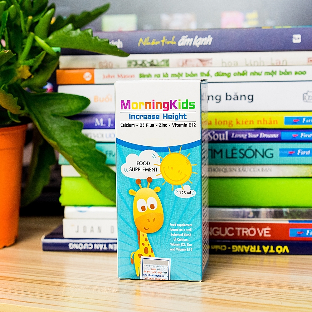 Hình ảnh Dung dịch MorningKids Increase Height hỗ trợ duy trì sự phát triển bình thường của xương và răng (125ml)
