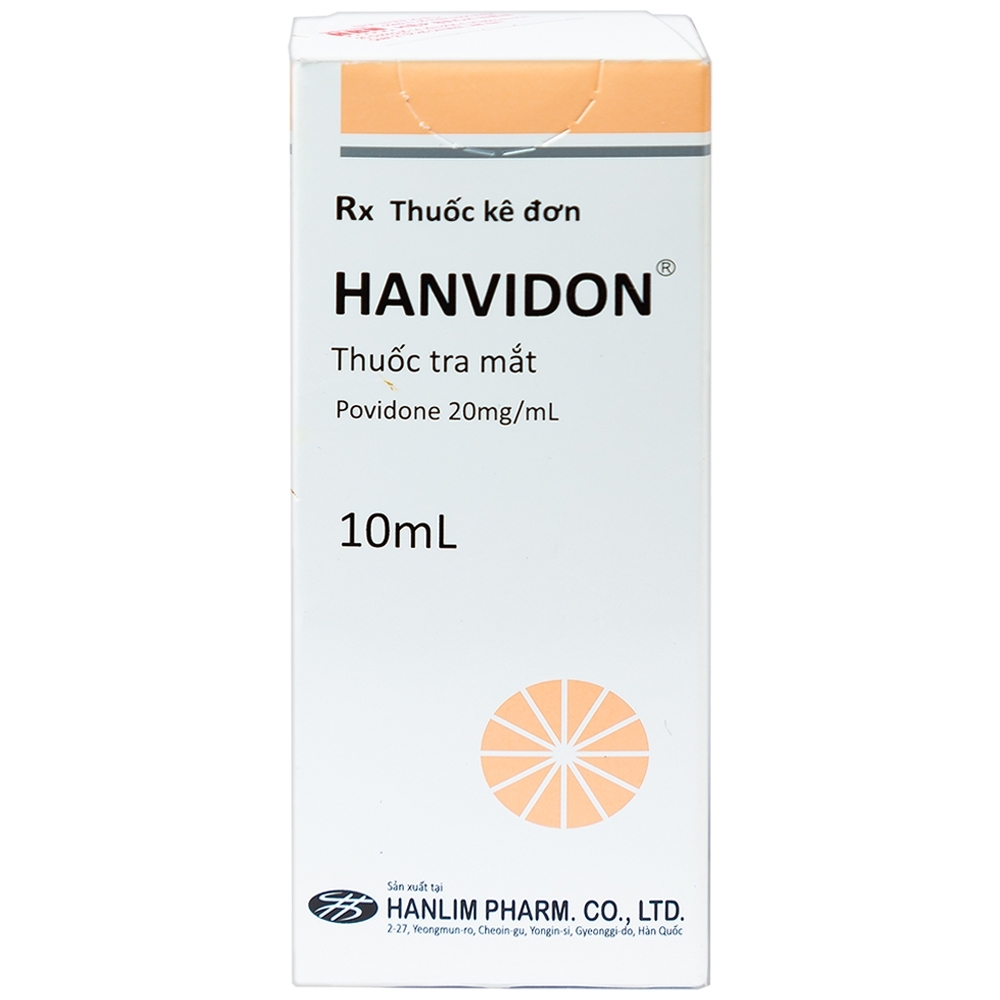 Hình ảnh Thuốc nhỏ mắt Hanvidon 10ml Hanlim dùng trong khô mắt, mang kính sát tròng cứng