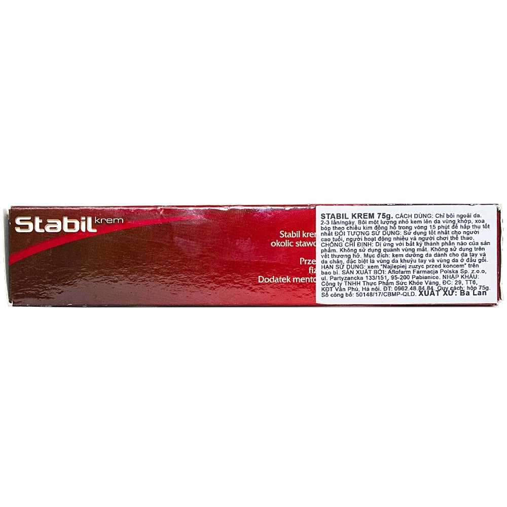 Hình ảnh Kem bôi vùng khớp Stabil Aflofarm Krem (75g)