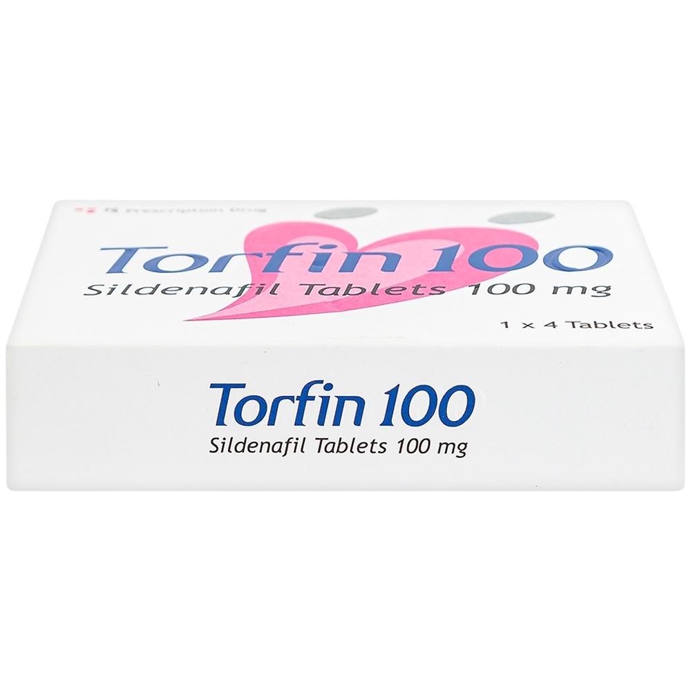 Hình ảnh Thuốc Torfin 100mg Bal Pharma điều trị các tình trạng rối loạn cương dương (1 vỉ x 4 viên)