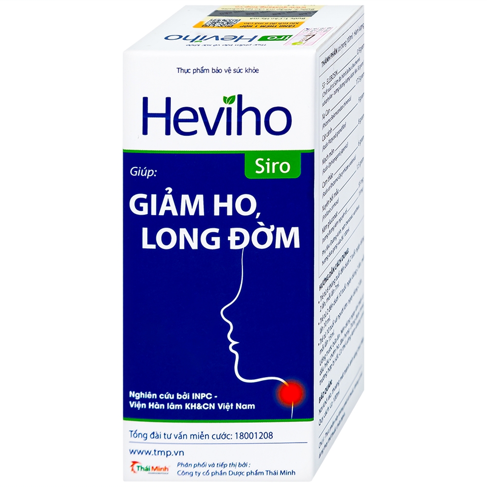 Hình ảnh Siro Heviho Thái Minh giảm đau rát họng, giảm ho, long đờm (100ml)