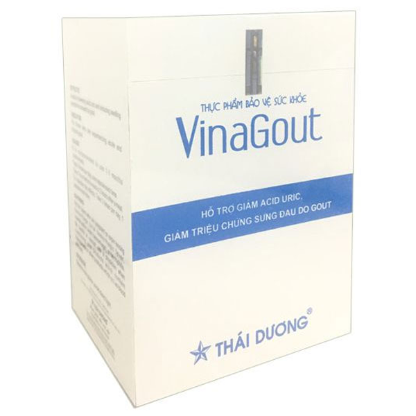Hình ảnh Viên uống VinaGout Thái Dương hỗ trợ giảm acid uric, giảm triệu chứng sưng đau do gout (10 vỉ x 6 viên)