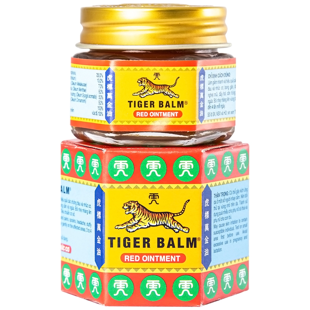 Hình ảnh Thuốc mỡ Tiger Balm Red Ointment Haw Par giảm đau và nhức cơ, bong gân (19,4g)