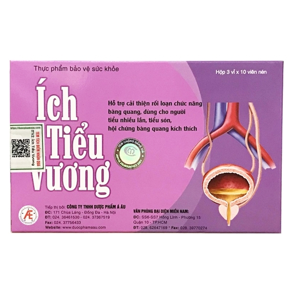 Hình ảnh Viên uống Ích Tiểu Vương Á Âu hỗ trợ cải thiện rối loạn chức năng bàng quang (3 vỉ x 10 viên)