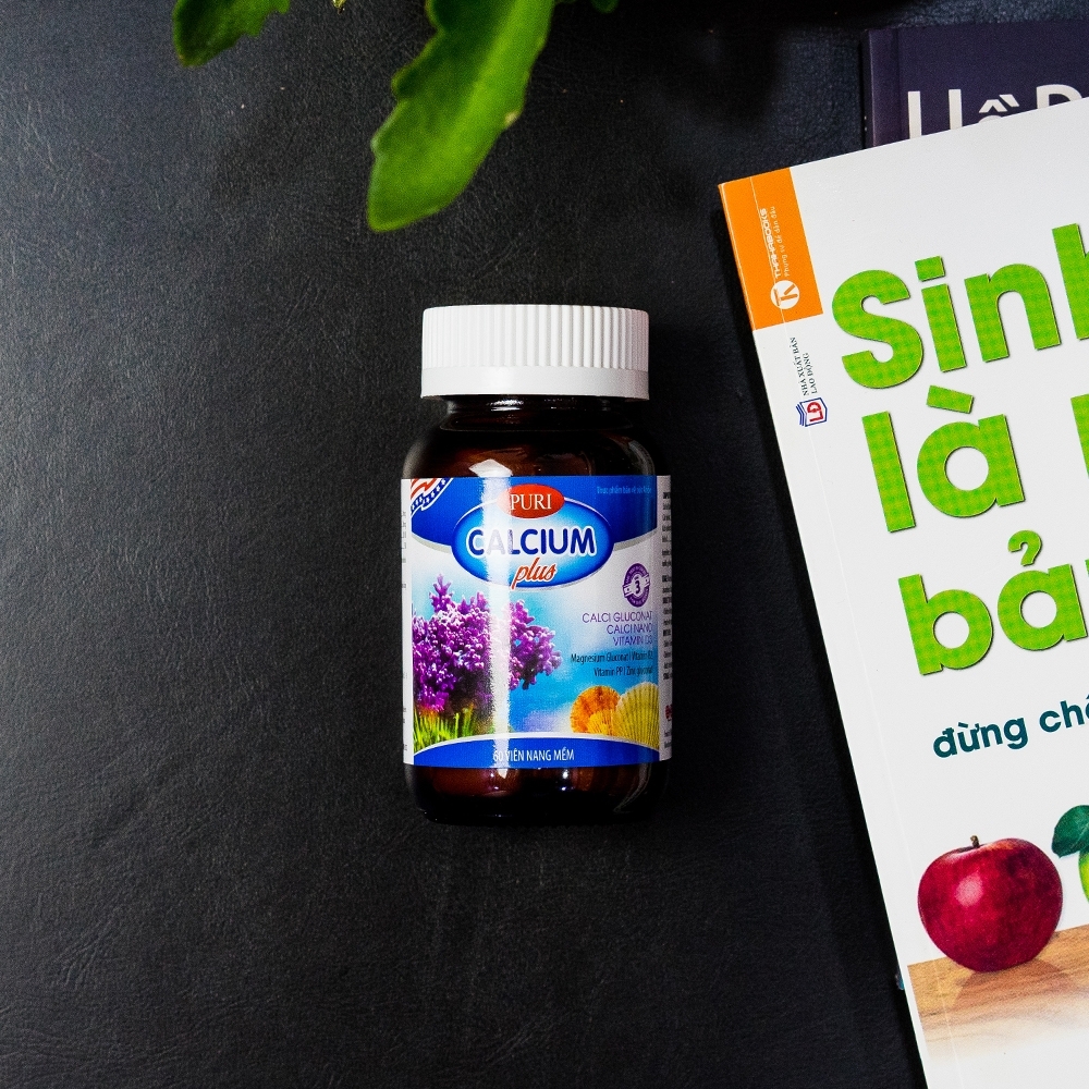 Hình ảnh Viên uống Calcium Plus Puri bổ sung vitamin D, E và khoáng chất, chống oxy hóa (60 viên)