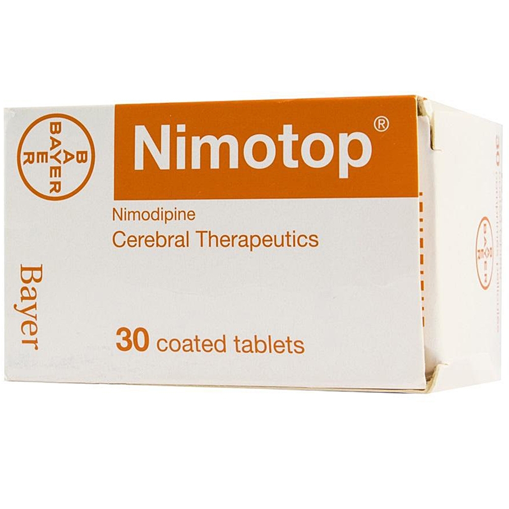 Hình ảnh Viên nén Nimotop Bayer phòng và điều trị thiếu máu cục bộ (3 vỉ x 10 viên)