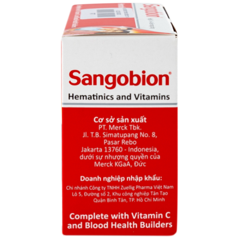 Hình ảnh Thuốc Sangobion Merck phòng ngừa và điều trị thiếu máu  (7 vỉ x 4 viên) 