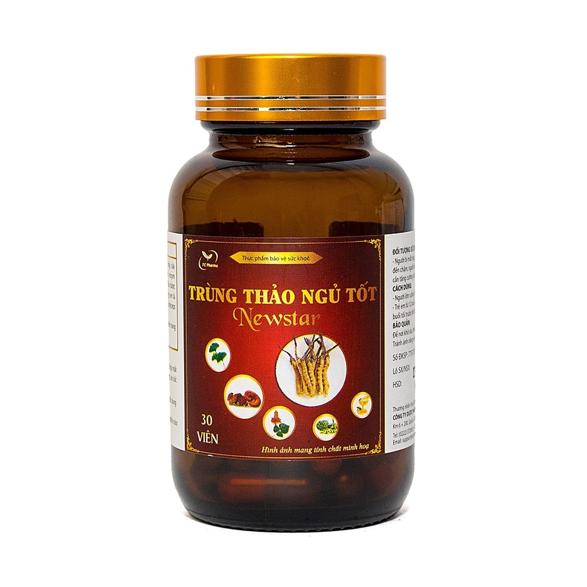 Hình ảnh Viên uống Trùng Thảo Ngủ Tốt Newstar Thành Công hỗ trợ dễ ngủ, ngủ sâu giấc (30 viên)