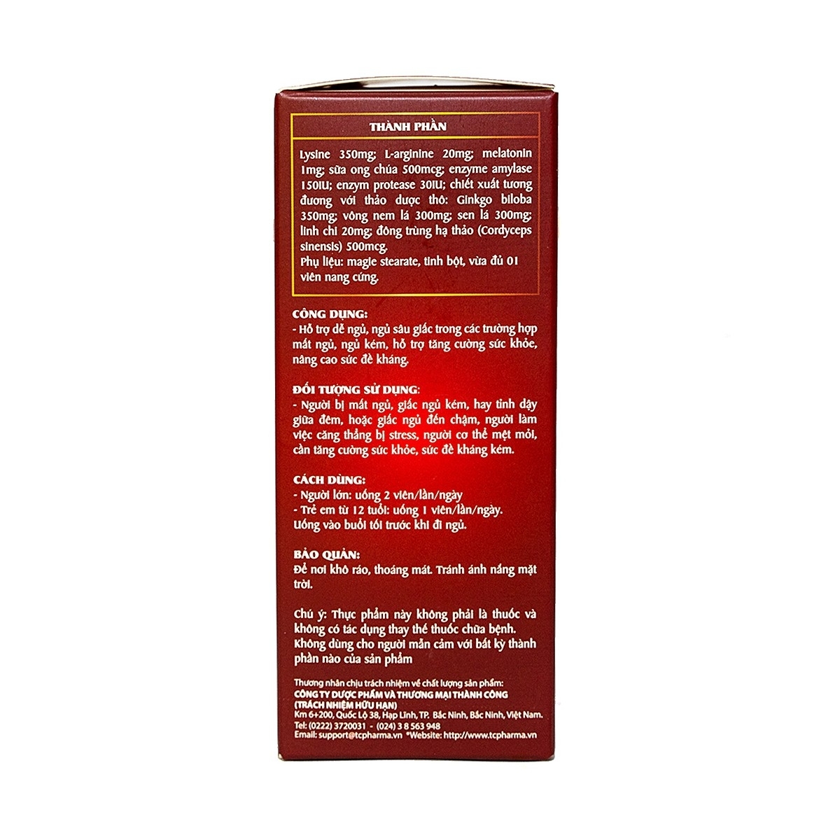 Hình ảnh Viên uống Trùng Thảo Ngủ Tốt Newstar Thành Công hỗ trợ dễ ngủ, ngủ sâu giấc (30 viên)