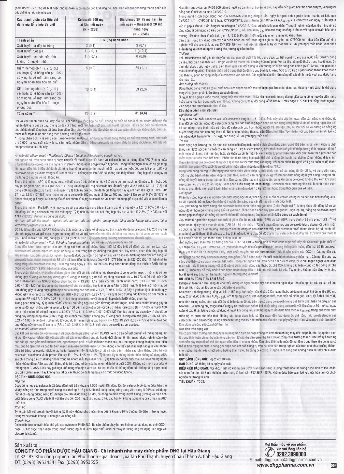 Hình ảnh Thuốc Celosti 200 DHG điều trị thoái hóa khớp, viêm khớp dạng thấp (2 vỉ x 10 viên)