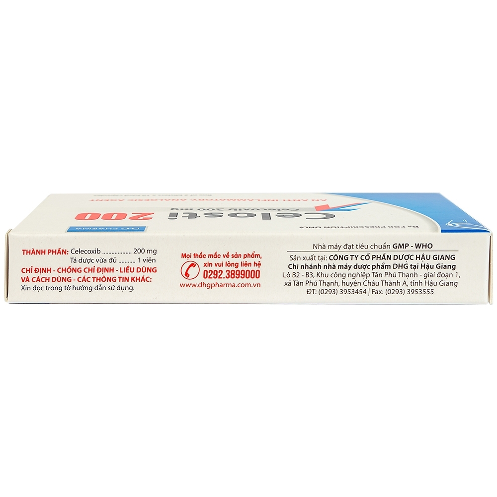 Hình ảnh Thuốc Celosti 200 DHG điều trị thoái hóa khớp, viêm khớp dạng thấp (2 vỉ x 10 viên)