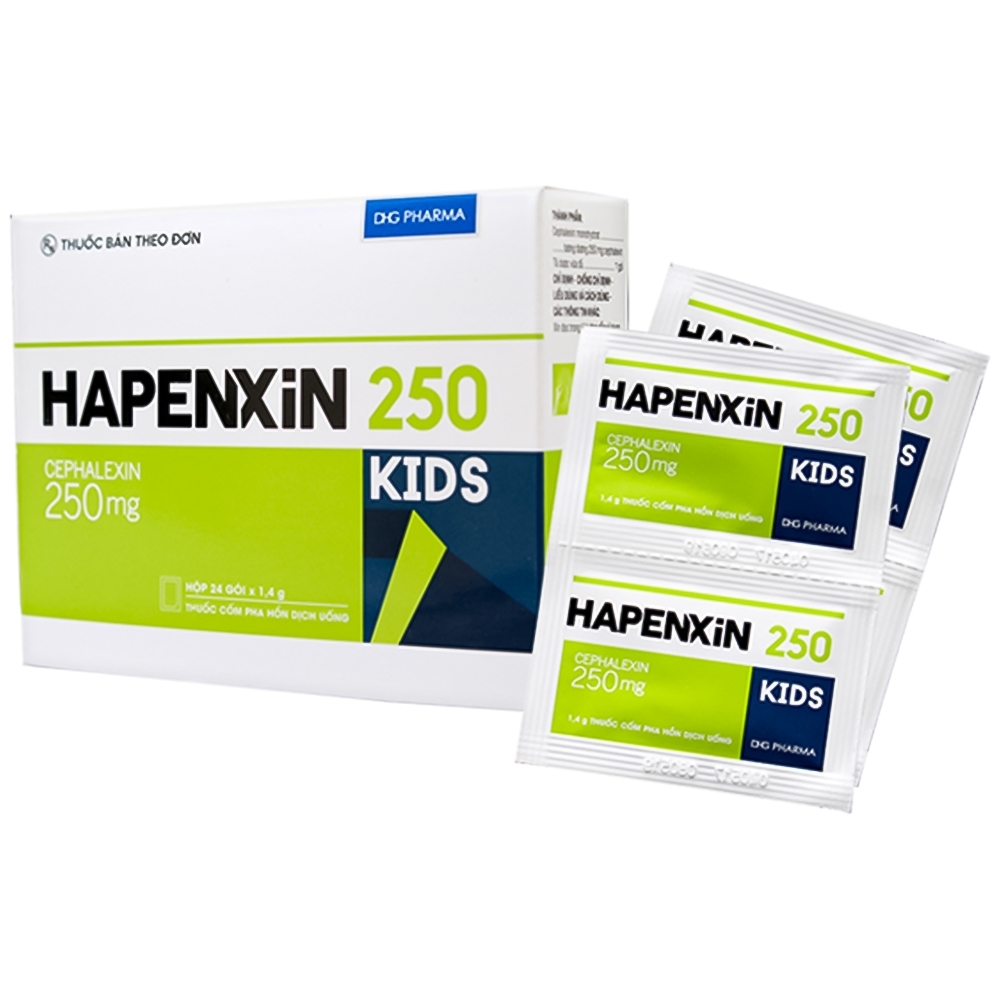 Hình ảnh Cốm Hapenxin Kids 250 DHG điều trị nhiễm khuẩn (24 gói)