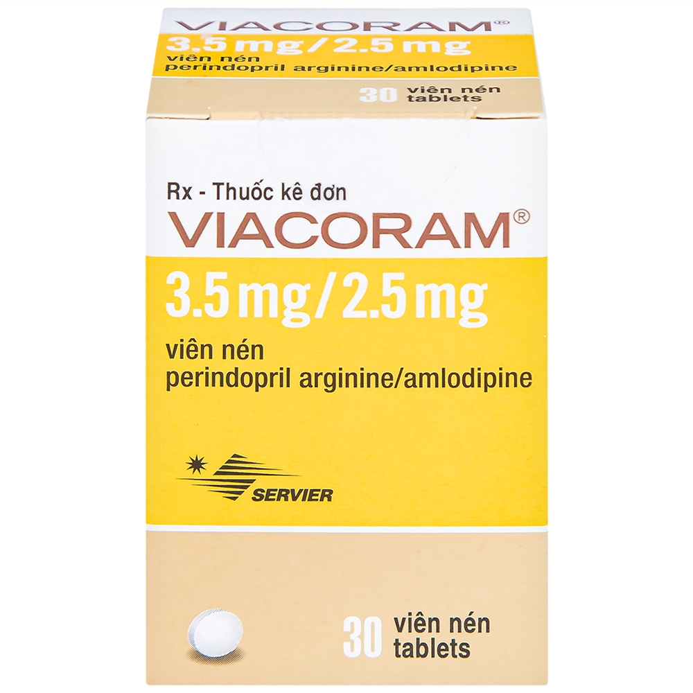Hình ảnh Thuốc Viacoram 3.5mg/2.5mg Servier điều trị tăng huyết áp vô căn (30 viên)