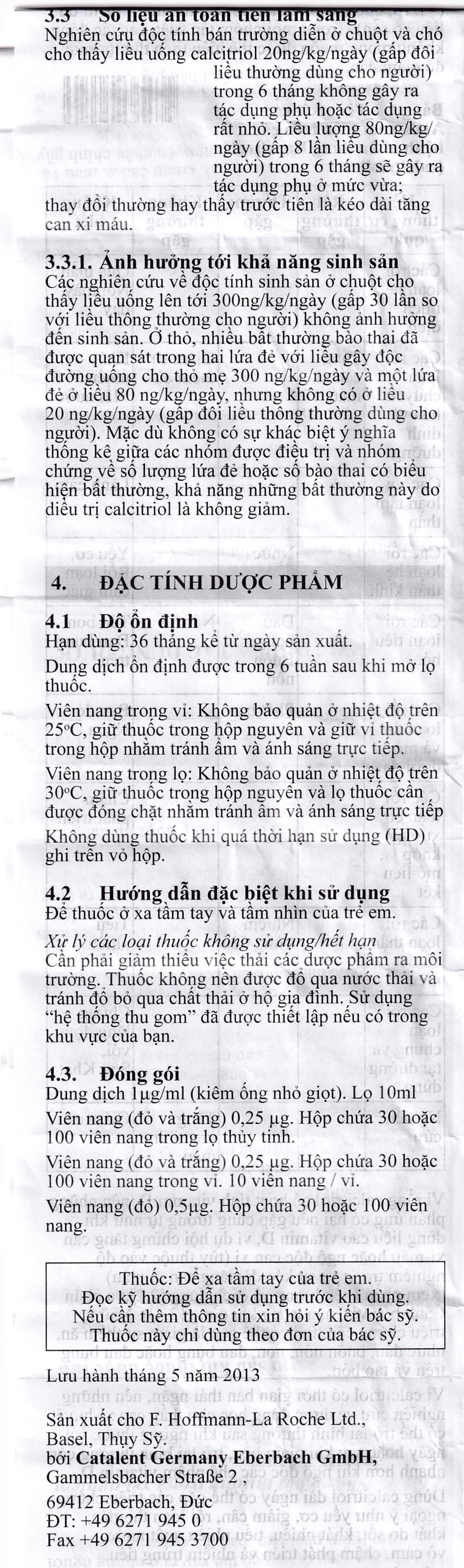 Hình ảnh Thuốc Rocaltrol 0.25mcg Catalent điều trị chứng loãng xương sau mãn kinh (30 viên)