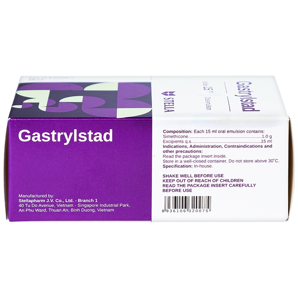 Hình ảnh Hỗn dịch Gastrylstad Stella điều trị khó tiêu, trào ngược dạ dày, thực quản (15ml)