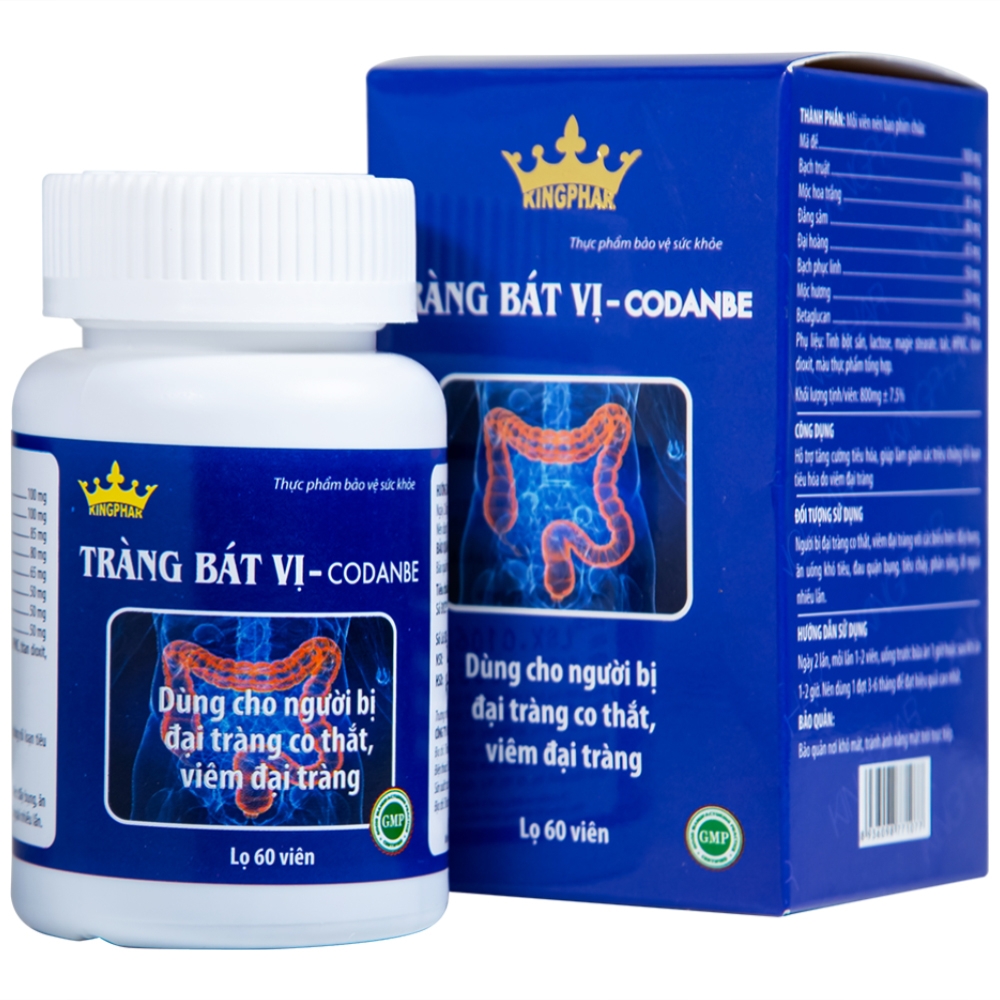Hình ảnh Viên uống Tràng Bát Vị-Codanbe Kingphar dùng cho người bị đại tràng co thắt, viêm đại tràng (60 viên)
