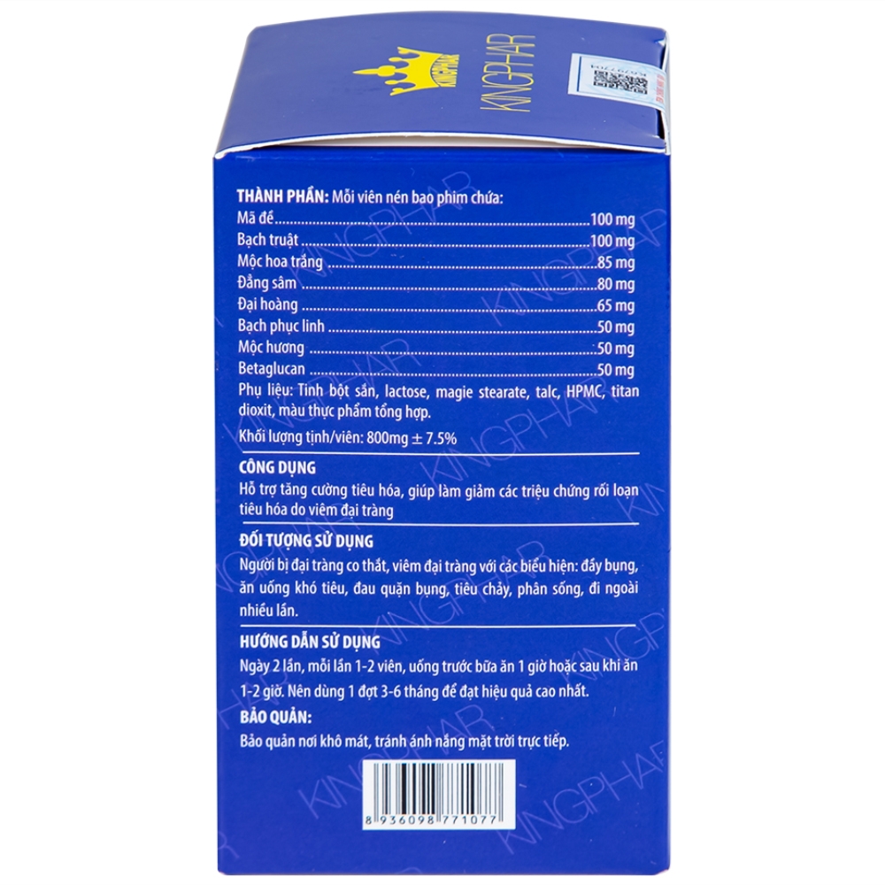 Hình ảnh Viên uống Tràng Bát Vị-Codanbe Kingphar dùng cho người bị đại tràng co thắt, viêm đại tràng (60 viên)