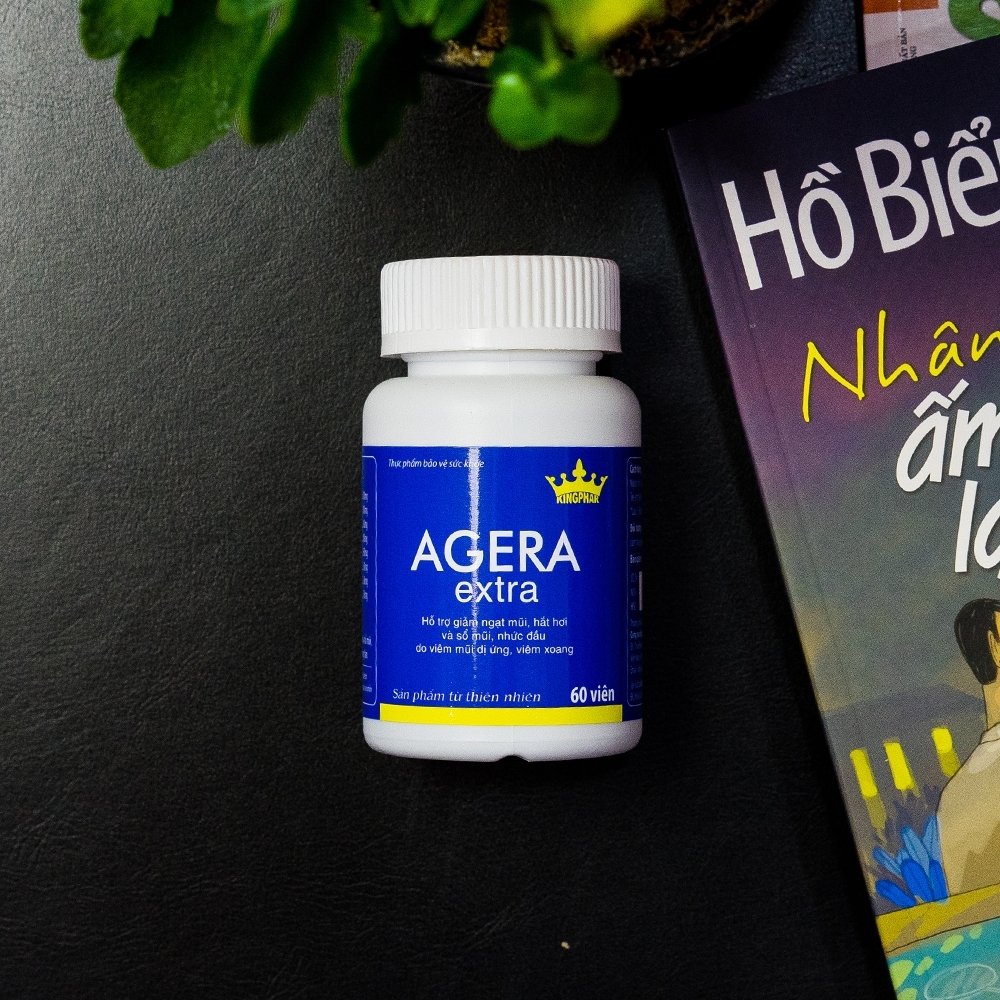 Hình ảnh Viên uống Agera Extra Kingphar hỗ trợ giảm ngạt mũi, hắt hơi (60 viên)