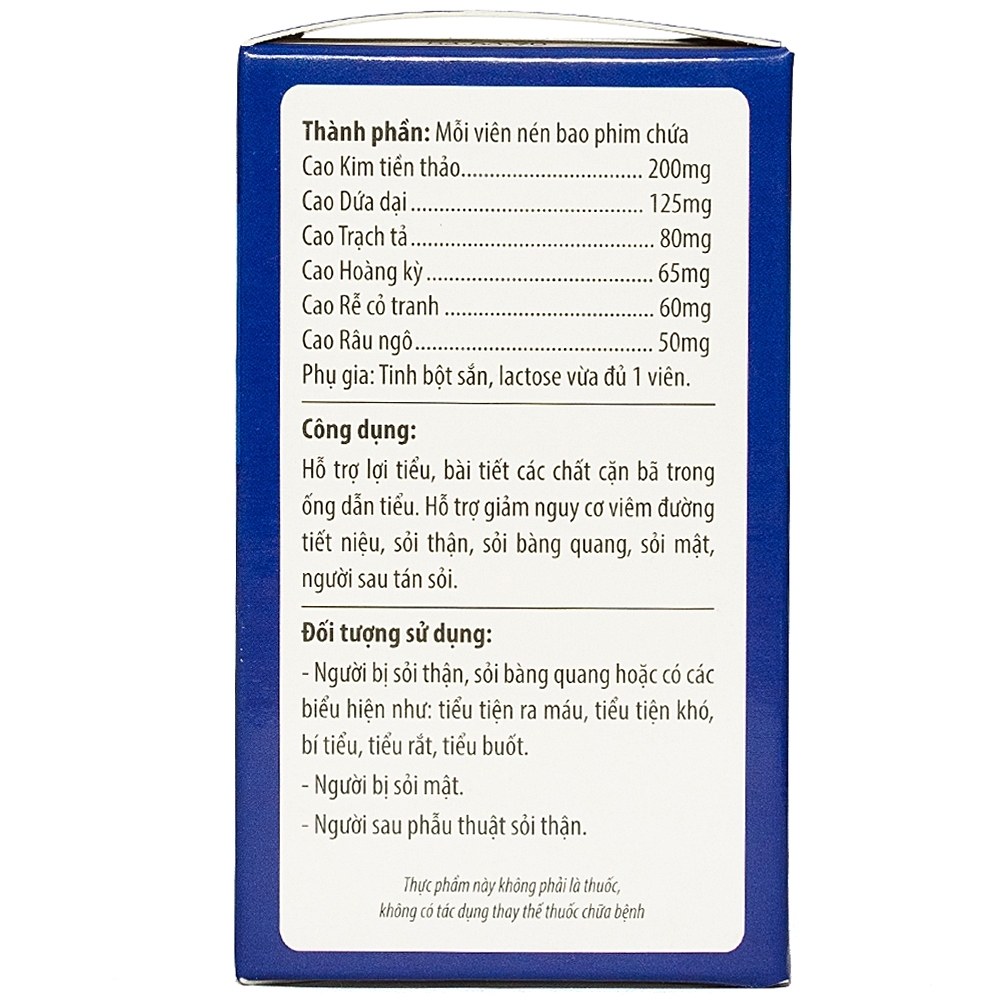 Hình ảnh Viên uống Bài Thạch Kingphar lợi tiểu, hỗ trợ giảm nguy cơ viêm đường tiết niệu (60 viên)