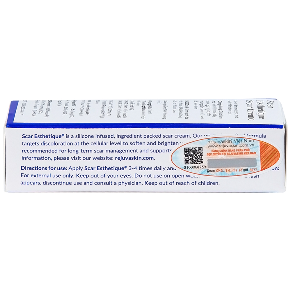Hình ảnh Kem Rejuvaskin Scar Esthetique làm mờ sẹo, mờ vết thâm trên da (10ml)