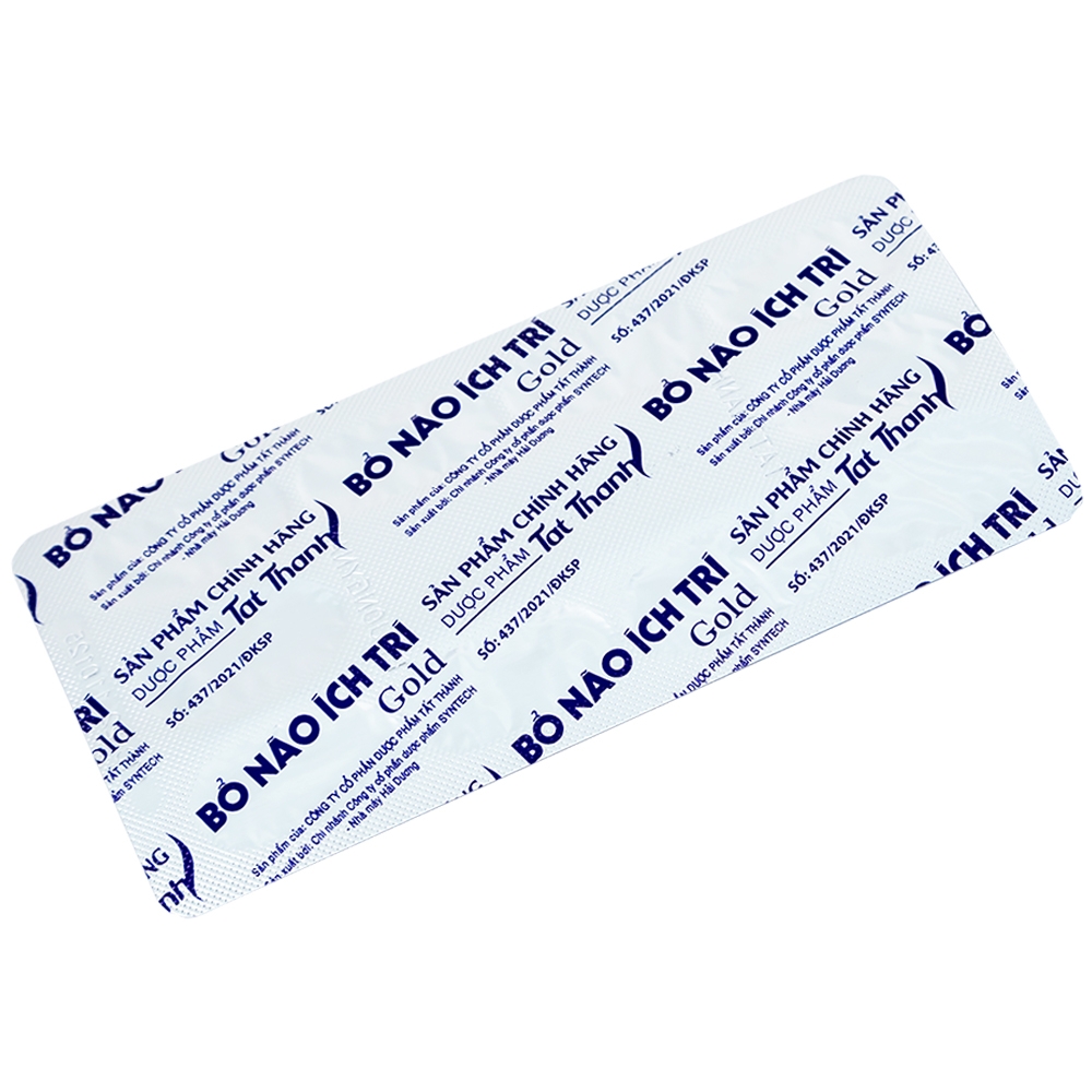 Hình ảnh Bổ não Ích Trí Gold hỗ trợ giảm triệu chứng suy giảm tuần hoàn não, đau nửa đầu (60 viên)