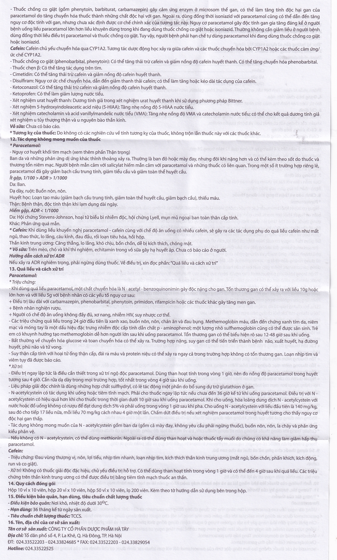 Hình ảnh Viên nén Pasepan Hataphar hạ sốt, giảm đau, điều trị cảm lạnh, cảm cúm, nhức đầu (50 vỉ x 10 viên)