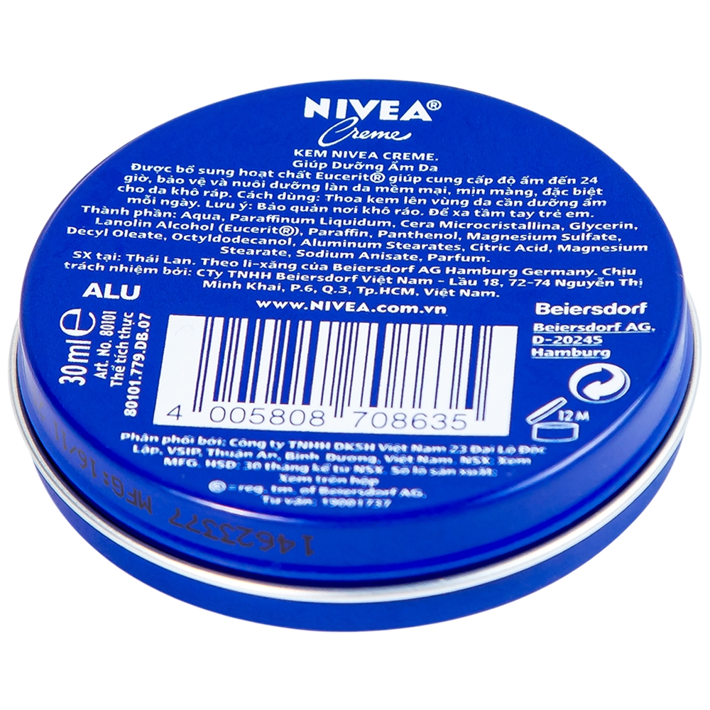 Hình ảnh Kem Nivea Creme hỗ trợ dưỡng ẩm, bảo vệ và nuôi dưỡng làn da mềm mại (30ml)