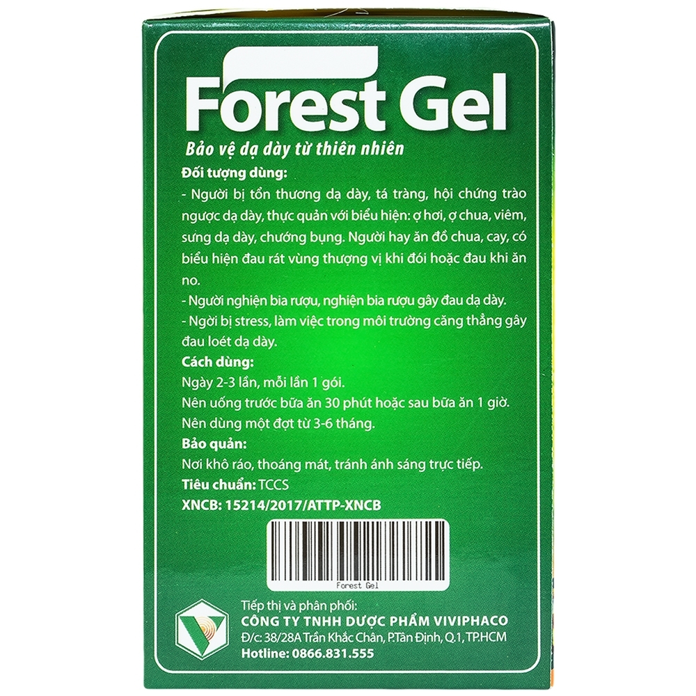 Hình ảnh Gel Forest Napharco giảm các tổn thương dạ dày, tá tràng (20 gói x 12g)