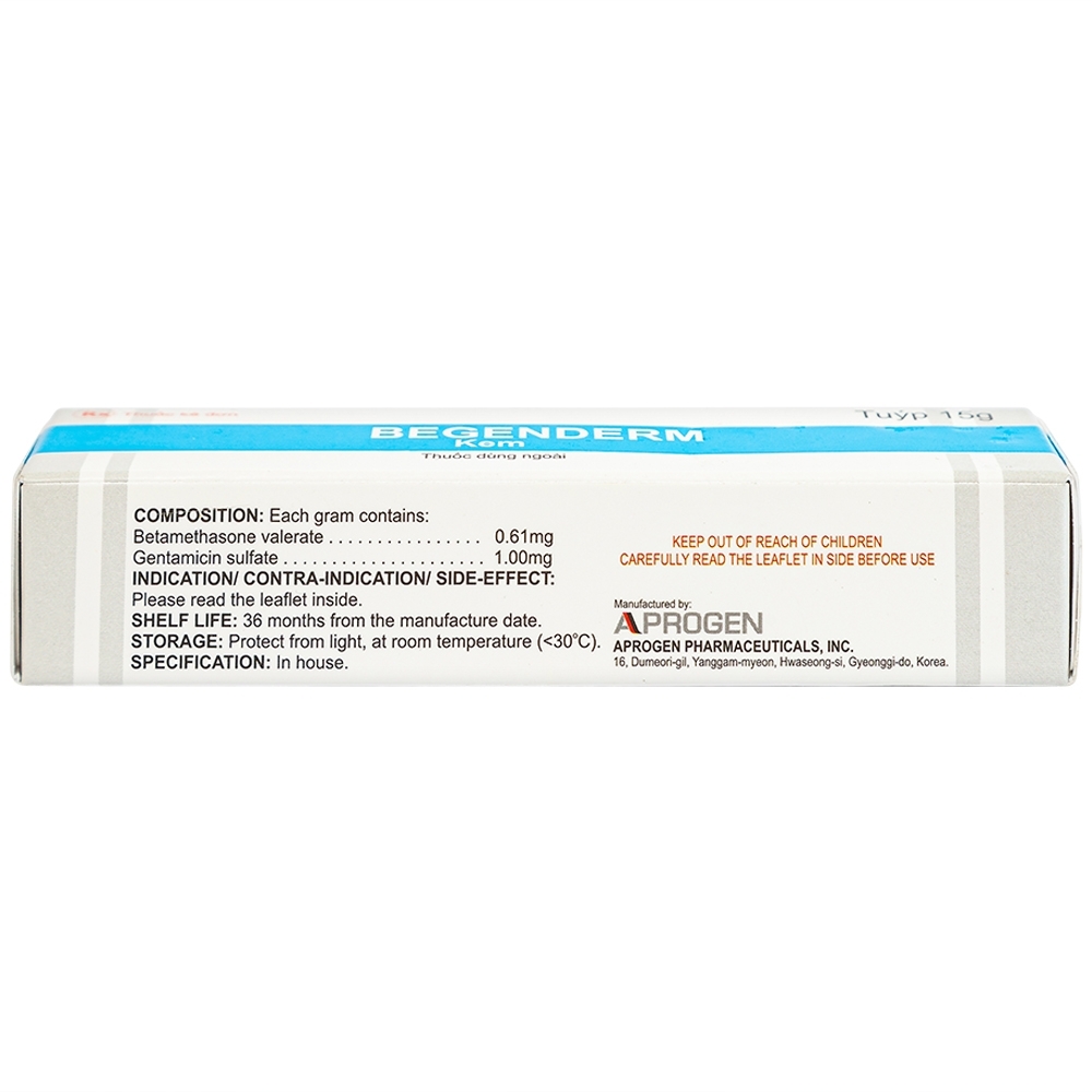 Hình ảnh Kem Begenderm Aprogen điều trị eczema, viêm da (15g)