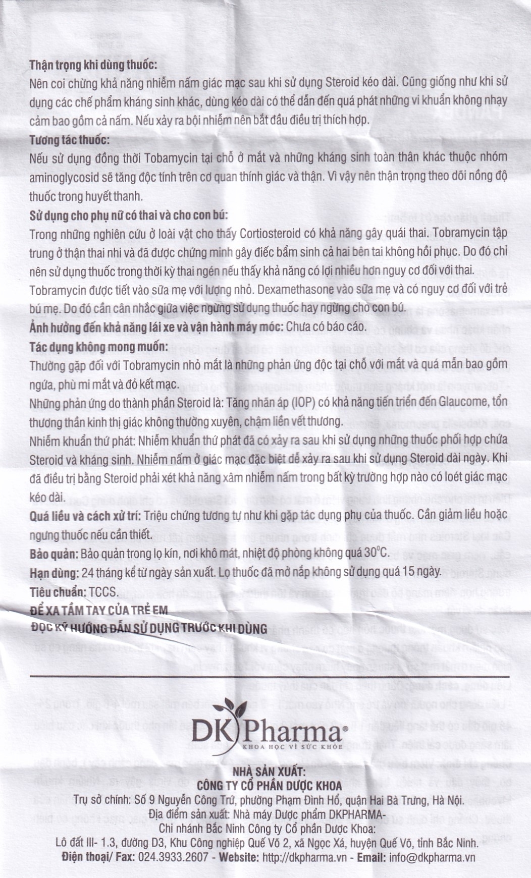 Hình ảnh Thuốc nhỏ mắt Pandex DK Pharma điều trị viêm mắt (5ml)