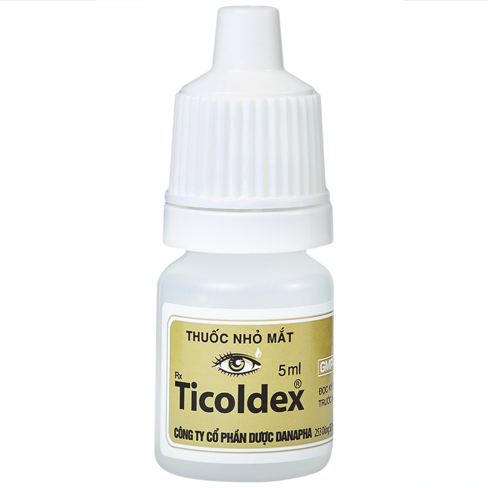 Hình ảnh Thuốc nhỏ mắt Ticoldex Danapha điều trị viêm giác mạc, viêm kết mạc (5ml)
