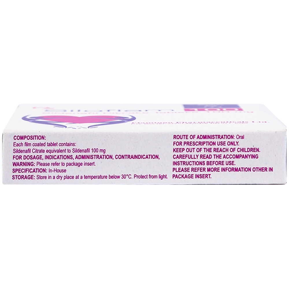Hình ảnh Thuốc Siloflam 100 Flamingo điều trị rối loạn cương dương (1 vỉ x 4 viên)