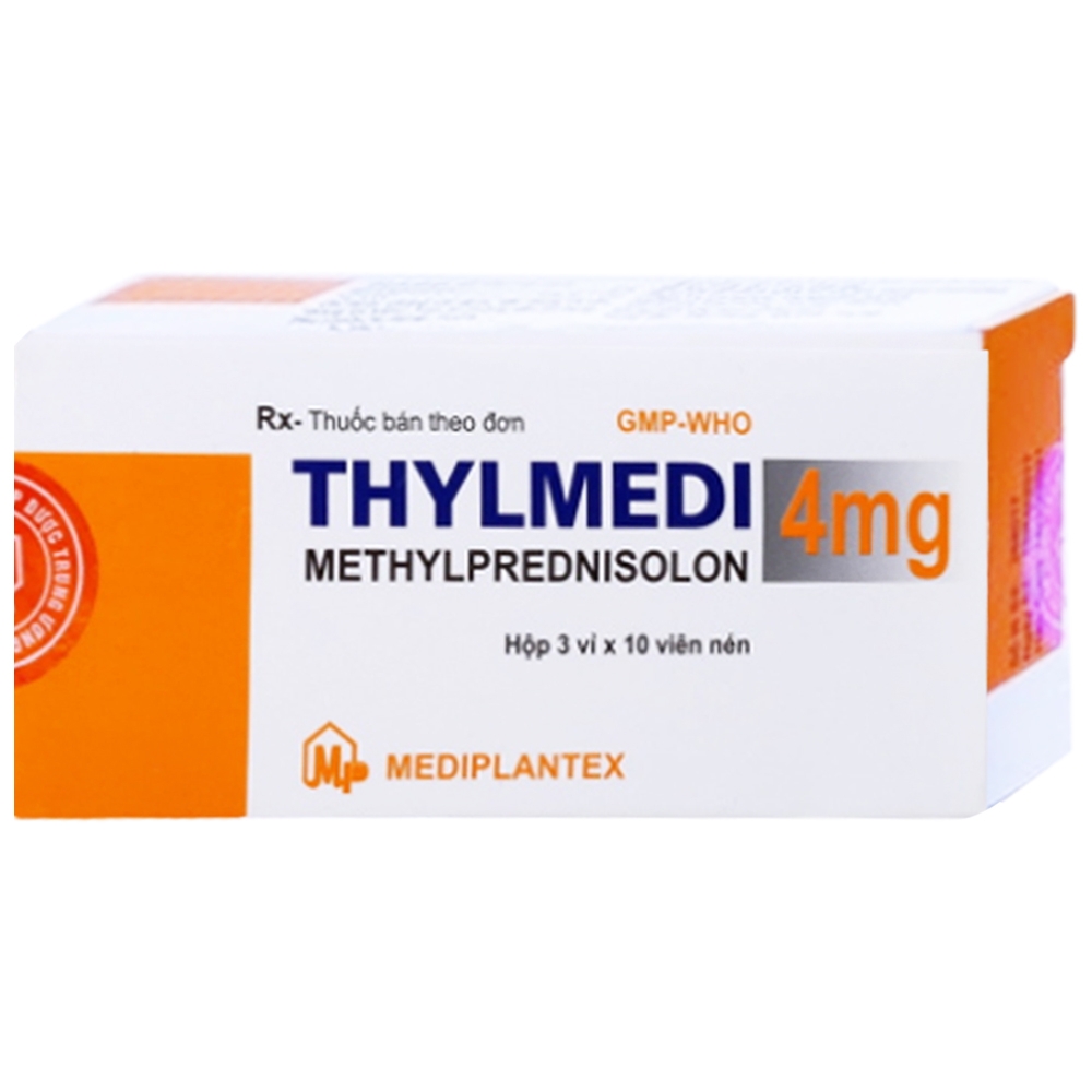 Hình ảnh Thuốc Thylmedi 4mg Mediplantex kháng viêm, chống dị ứng (3 vỉ x 10 viên)