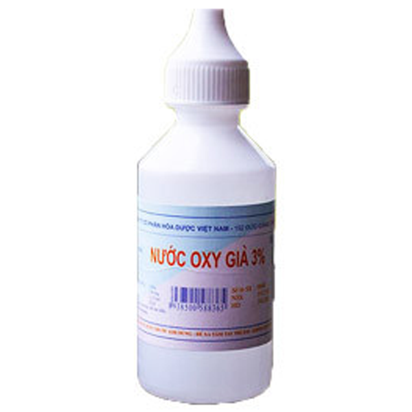 Hình ảnh Nước Oxy Già 3% Hóa Dược sát khuẩn vết thương, vết loét, viêm miệng (50ml)