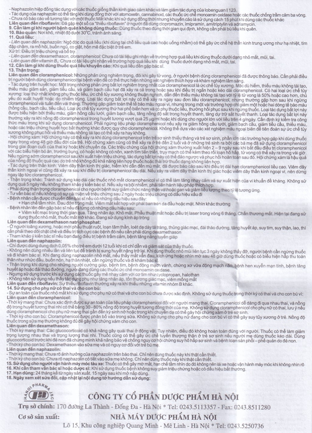 Hình ảnh Thuốc Collydexa Hà Nội Pharma điều trị đau mắt, viêm tai giữa, viêm mũi cấp hoặc mãn tính (5ml)