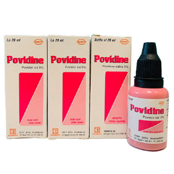 Hình ảnh Dung dịch Povidine 5% Pharmedic sát trùng vùng da quanh mắt và kết mạc trước khi phẫu thuật (20ml)