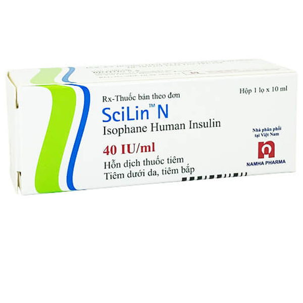 Hình ảnh Hỗn dịch tiêm SciLin N 40IU/ml Bioton điều trị đái tháo đường típ 1 (10ml)
