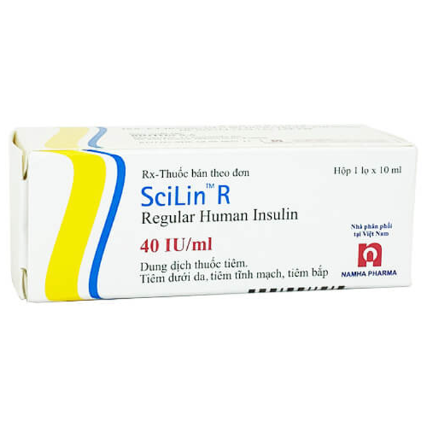 Hình ảnh Hỗn dịch tiêm SciLin R 40IU/ml Bioton điều trị đái tháo đường típ 1, típ 2 (10ml)